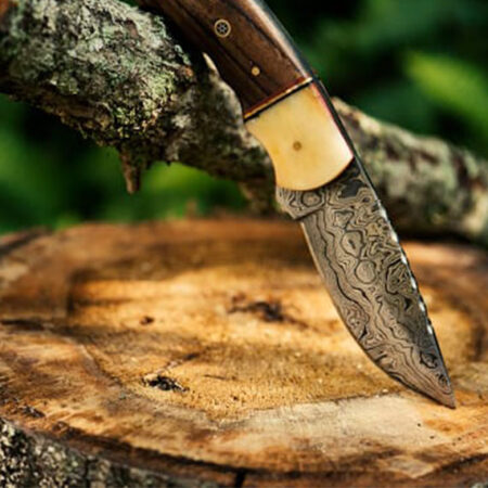 CUSTOM HANDMADE DAMASCUS SKINNER KNIFE