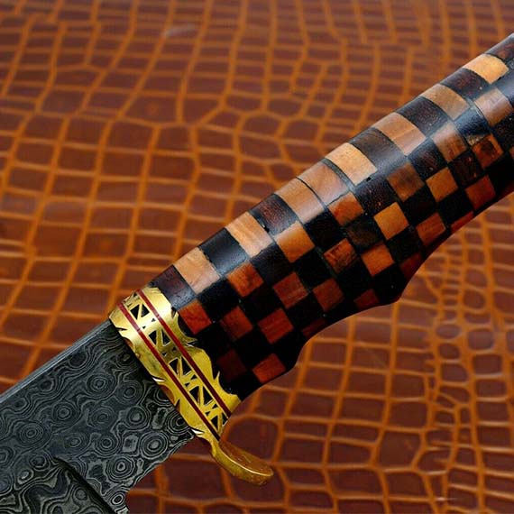 CUSTOM HANDMADE DAMASCUS BOWIE KNIFE