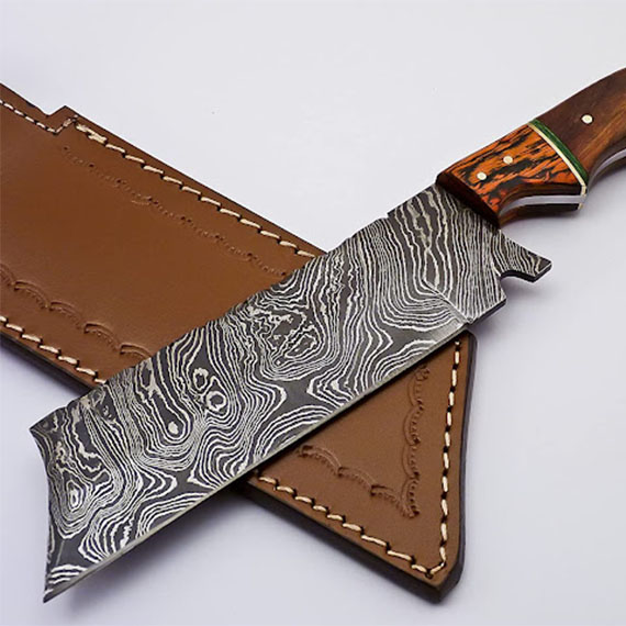 CUSTOM HANDMADE DAMASCUS CLEAVER KNIFE