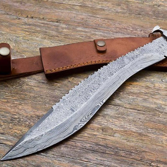 CUSTOM HANDMADE DAMASCUS KUKRI KNIFE