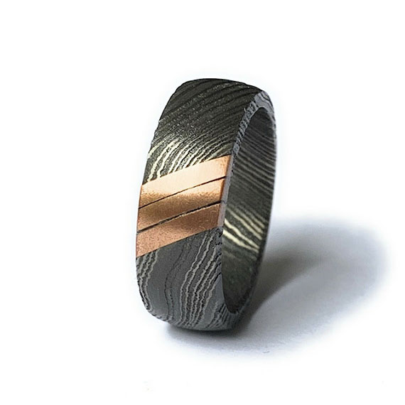 CUSTOM HANDMADE DAMASCUS RING