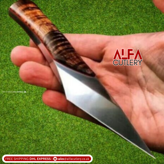 Handmade D2 Steel Blade, Wood Handle Kiridashi Knife, best for survival,