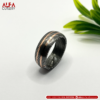 Damascus Steel Ring Band Custom Width Damascus Ring Men Wedding Ring