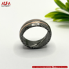 Damascus Steel Ring Band Custom Width Damascus Ring Men Wedding Ring