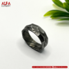 Damascus Steel Ring Band Custom Width Damascus Ring Men Wedding Ring