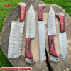 5 Pcs Hand Forged Damascuss Steel Chef Set in Super Quality / Chef knives Set (Copy)